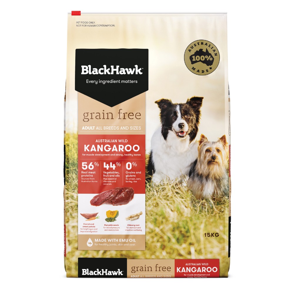 Black Hawk Dog Food Adult Grain Free Kangaroo Jumbo Pets